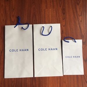 COLE HAAN 3 White Paper Bags